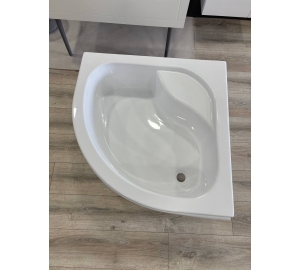 Комплект: Поддон акриловый полукруглый BESCO DIPER-1 80Х80Х25/35 с сиденьем + ножки, NAVARA19060 + Акриловая панель для поддона BESCO DIPER-1 80Х80Х/38, BCPdiper1/80, 00000005318