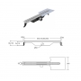 Лінійний душовий трап BESCO Virgo Slim 70