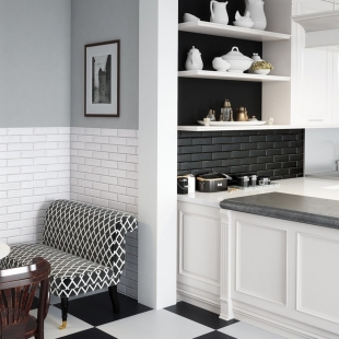 Плитка Cerrad Elewacja Foggia Nero 6,5х24,5