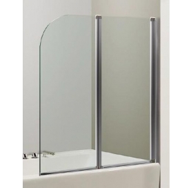 Шторка на ванну EGER  120*138 см, цвет профиля хром, прозрачное стекло 599-121CH