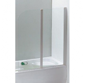 Шторка на ванну EGER  120*138 см, цвет профиля белый, прозрачное стекло 599-121W..