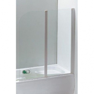 Шторка на ванну EGER  120*138 см, цвет профиля белый, прозрачное стекло 599-121W