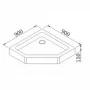 Душевой поддон пятиугольный акриловый с сифоном Eger Talány 90x90x15, 599-555/2