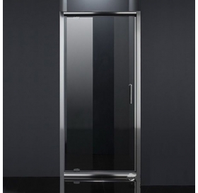 Душевая дверь EGER 90 (599-150-90(h)), хром профиль, стекло,распашные