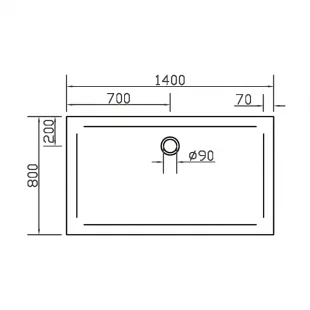Душовий піддон прямокутний Eger SMC, 140x80x3,5, 599-1480S