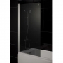 Штора на ванну 80*150, стекло тонированное, левая, 599-02L grey