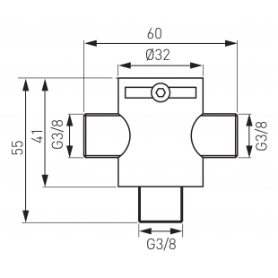 Смешивающий кран механический 3/8” для бесконтактных смесителей FERRO (MM10)