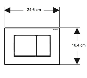 Кнопка смыва Клавиша смыва Geberit, Delta 30, с двойным смывом: Глянцевый хром 115.137.21.1
