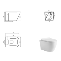 Комплект: Инсталляция Grohe Rapid SL 3в1 (3884000G) + Унитаз подвесной Devit UP (3020120) + Крышка S