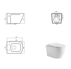 Комплект: Инсталляция Grohe Rapid SL 3в1 (3884000G) + Унитаз подвесной Devit UP (3020120) + Крышка S