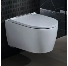 Унитаз подвесной Geberit ONE Rimfree 500.202.01.1 с сиденьем Soft-Close (вставка хром)