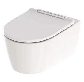 Унитаз подвесной Geberit ONE Rimfree 500.202.01.1 с сиденьем Soft-Close (вставка хром)