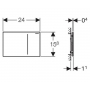 Кнопка змиву Geberit SIGMA 70, подвійний змив, скло біле
