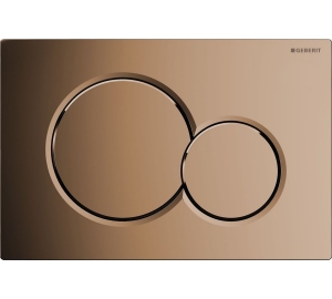 Кнопка змиву Geberit SIGMA 01, пластик колір латунь
