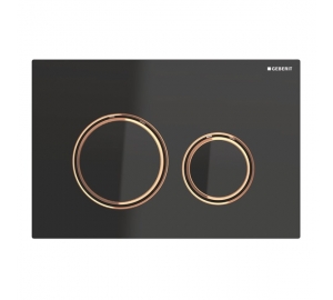 Кнопка змиву Geberit Sigma 21 метал/скло, 115.650.SJ.1 чорний