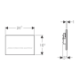 Кнопка змиву Geberit Sigma 80, Подвійний Змив, Безконтактна, Дзеркальне Скло