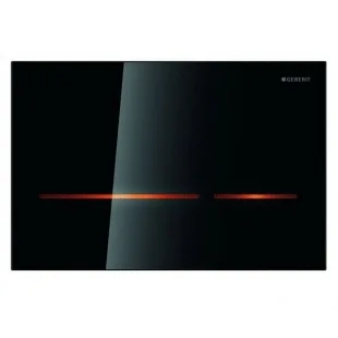 Кнопка змиву Geberit Sigma 80, Подвійний Змив, Безконтактна, Чорне Скло