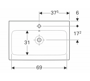 Раковина Geberit iCon 75 124075000
