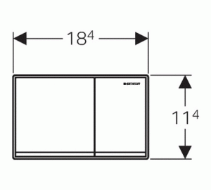 Кнопка змиву Geberit Omega 60 метал, 115.081.SI.1