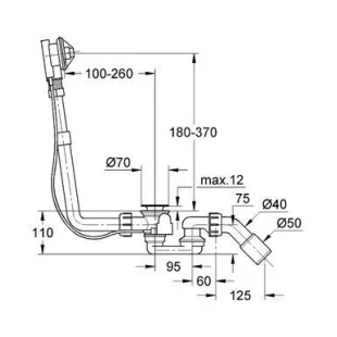 Сливной и переливной гарнитур Grohe TALENTO, 28939000