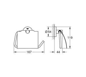 Тримач для туалетного паперу GROHE ESSENTIALS, 40367001