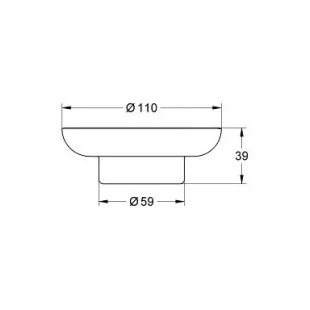 Стеклянная мыльница GROHE ESSENTIALS, 40368001