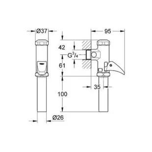 Автоматическое смывное устройство для писсуара Grohe Rondo 37139000