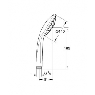 Ручной  душ  GROHE Euphoria 110 Mono  27265000