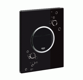Кнопка змиву для інсталяції Grohe NOVA COSMOPOLITAN 38847KI0, чорна зі срібним графічним принтом
