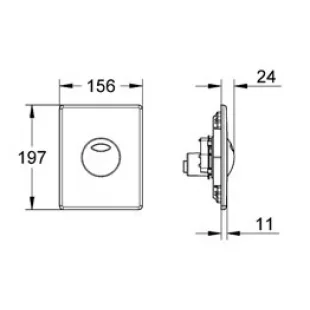 Кнопка смыва Grohe Skate 38862SD0 Сталь