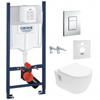 Комплект: Инсталляция GROHE Rapid SL 3884000G + унитаз VOLLE Altea Rimless 13-64-267 + сиденье Slim Soft Close +37131000