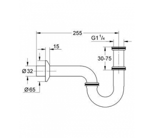 Сифон для раковини 1 1/4" Grohe хром, 28947000