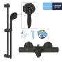 Смеситель термостатический для ванны Grohe QuickFix Start Black UA303907T1