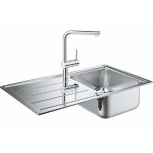 Кухонная мойка Grohe EX Sink K500 + смеситель Minta (31573SD0) Сталь