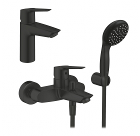 Набор смесителей 3 в 1 для ванной комнаты Grohe QuickFix Start Black UA303301SQ
