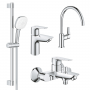 Комплект смесителей c кухонным смесителем GROHE BauEdge New 4 в 1 UA123218K1