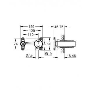 Скрытая часть смесителя Grohe, 23571000