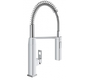 Смеситель для мойки Grohe Eurocube 31395000, с изливом на пружине