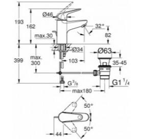 Смеситель для раковины Grohe EuroEco New 23262001
