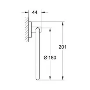 Круглый полотенцедержатель Grohe Essentials, 40365001