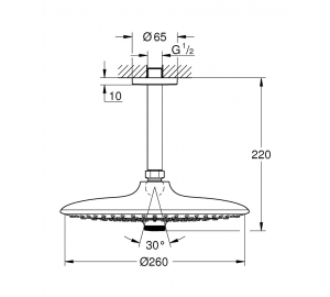 Верхний душ Grohe Euphoria 260, 26461000