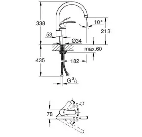 Кухонный смеситель Grohe EUROSMART 33202002