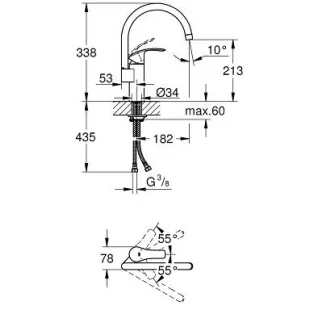 Кухонный смеситель Grohe EUROSMART 33202002