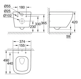 Унитаз подвесной Grohe Euro Ceramic 39206000