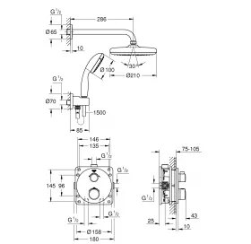 Душовий набір GROHE Grohtherm, 34727000