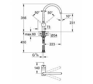 Смеситель для мойки Grohe MINTA 32917000