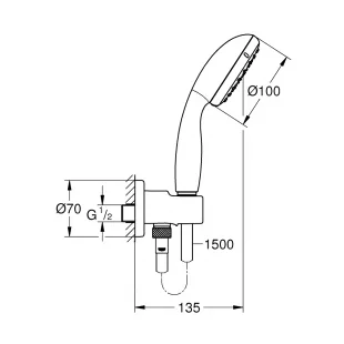 Душевой набор Grohe Tempesta 100 26406001