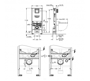 Інсталяційна система GROHE Rapid SLX 39598000