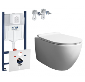 Комплект: Инсталляция Grohe SL 3в1 (3884000G) + Унитаз подвесной Simas Vignoni (VI18) + Крышка Soft-