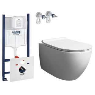 Комплект: Інсталяція Grohe SL 3в1 (3884000G) + Унітаз підвісний Simas Vignoni (VI18) + Кришка Soft-